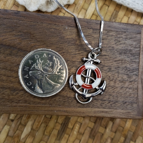 2/$15 NWT fashion anchor necklace nautical - Picture 4 of 5